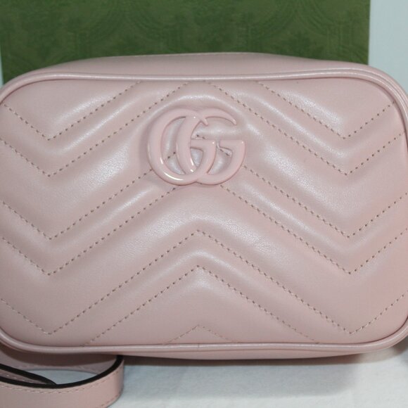NEW Gucci GG Marmont Mini Shoulder Bag Crossbody Chevron Leather 634936 - Picture 4 of 9